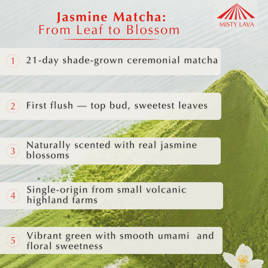 Mist & Fire Matcha Collection – Ceremonial, Jasmine, Culinary & Hōjicha (4 x 30g Tins)