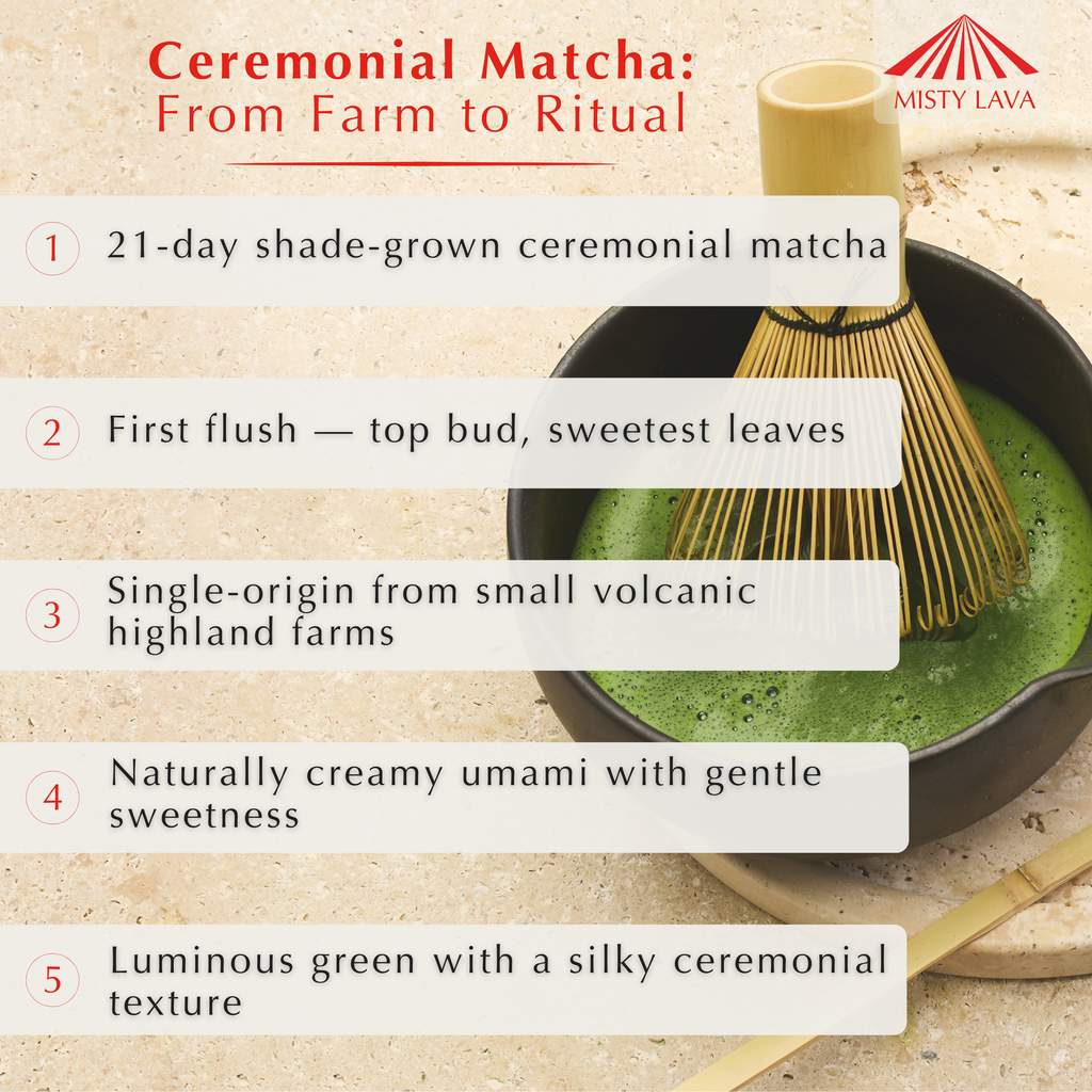 Mist & Fire Matcha Collection – Ceremonial, Jasmine, Culinary & Hōjicha (4 x 30g Tins)
