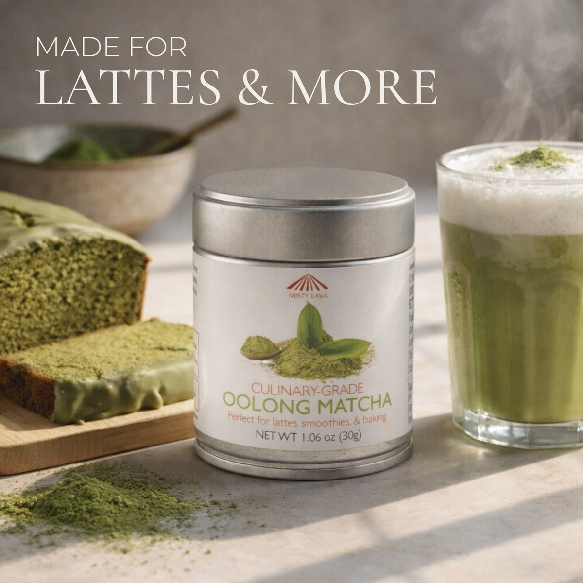Mist & Fire Matcha Collection – Ceremonial, Jasmine, Culinary & Hōjicha (4 x 30g Tins)