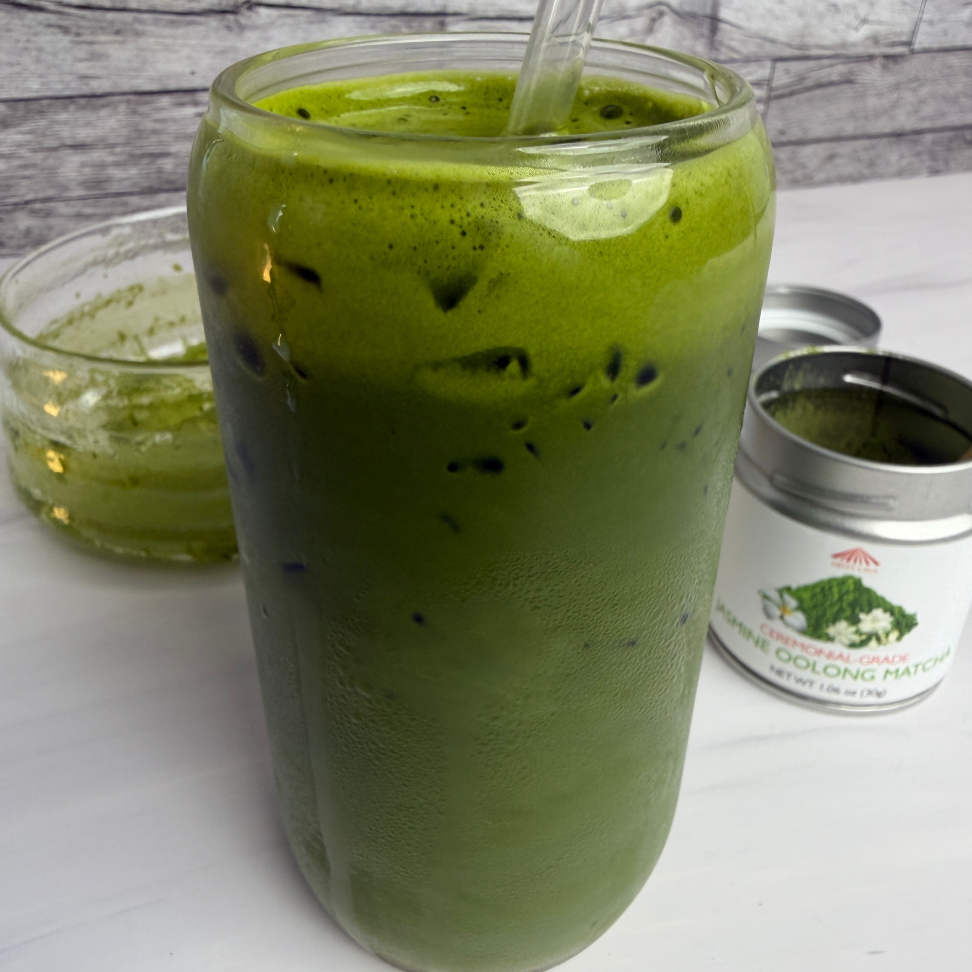 Jasmine Ceremonial Oolong Matcha Powder — Aromatic • Floral • Smooth — 1.06 oz (30 g) Tin