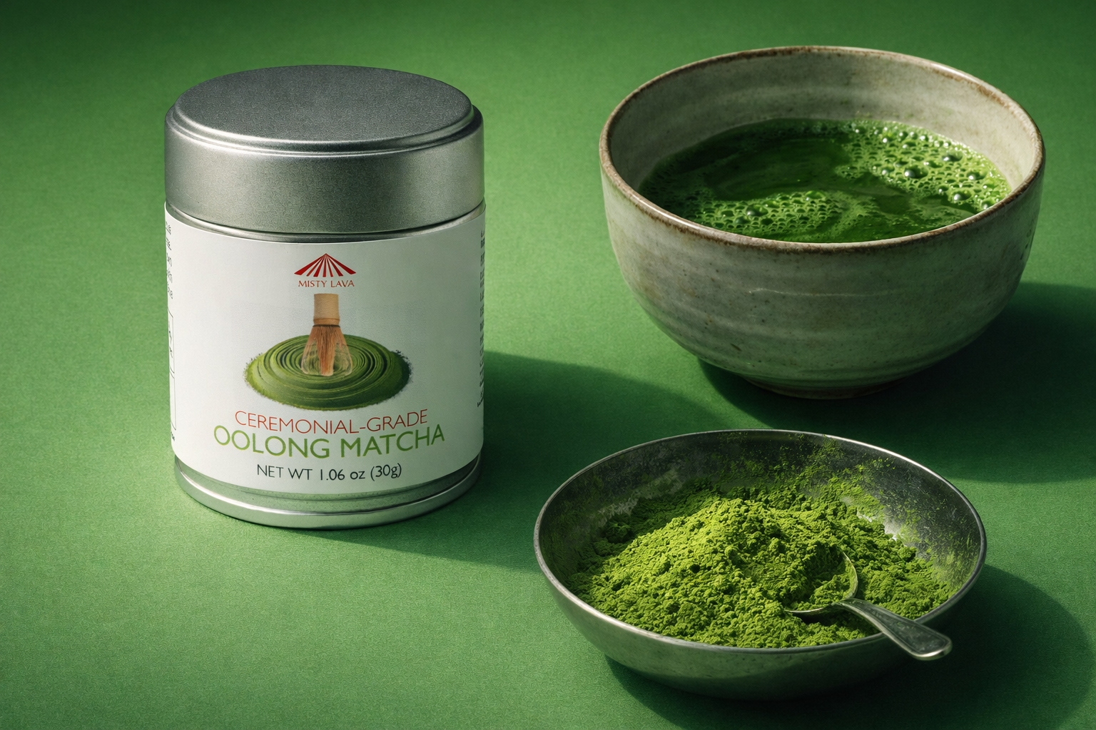 Ceremonial Oolong Matcha Powder –— Pure • Vibrant • Smooth — 1.06 oz (30 g) Premium Tin
