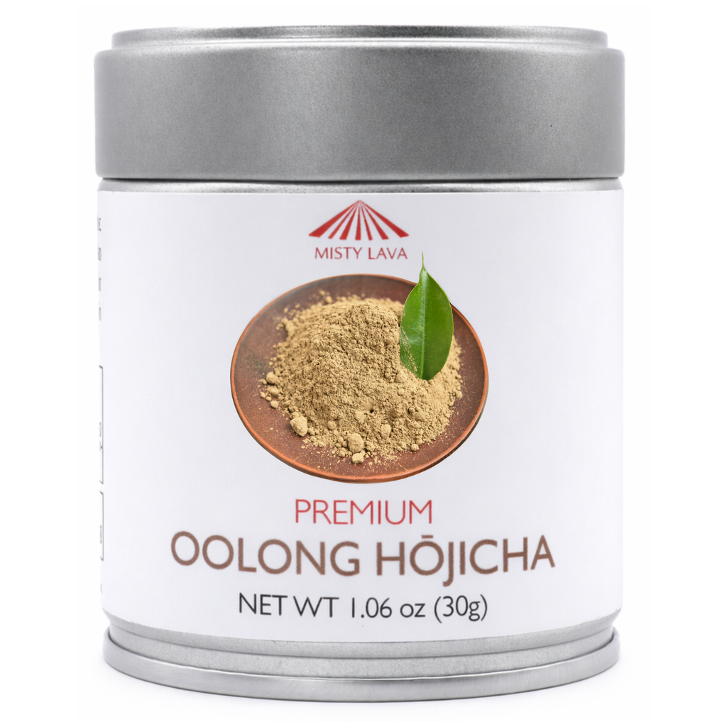 Premium Roasted Oolong Hōjicha Powder — Calm • Toasty • Nutty — 1.06 oz (30 g) Tin